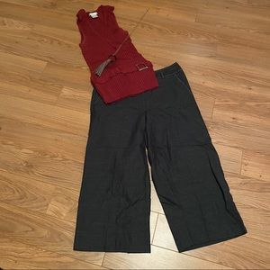 Worthington Medium Sweater Top with Wood Detailing